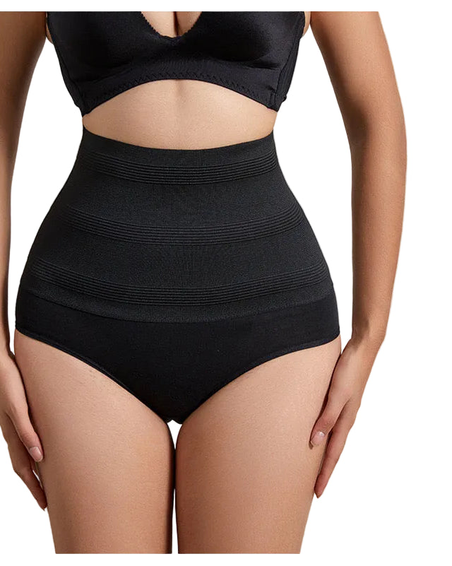 Close-up of the thick waistband on SmoothSnatch shapewear, illustrating targeted lower tummy support and compression.