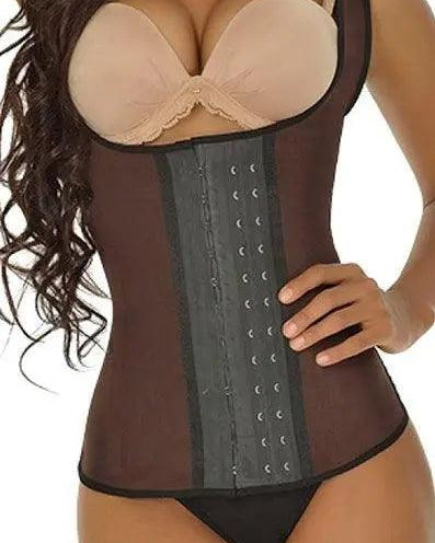 Gym Thermal Sculpt Brown Vest 3 Rows #2021 - Pretty Girl Curves Waist Trainers & Shapewear