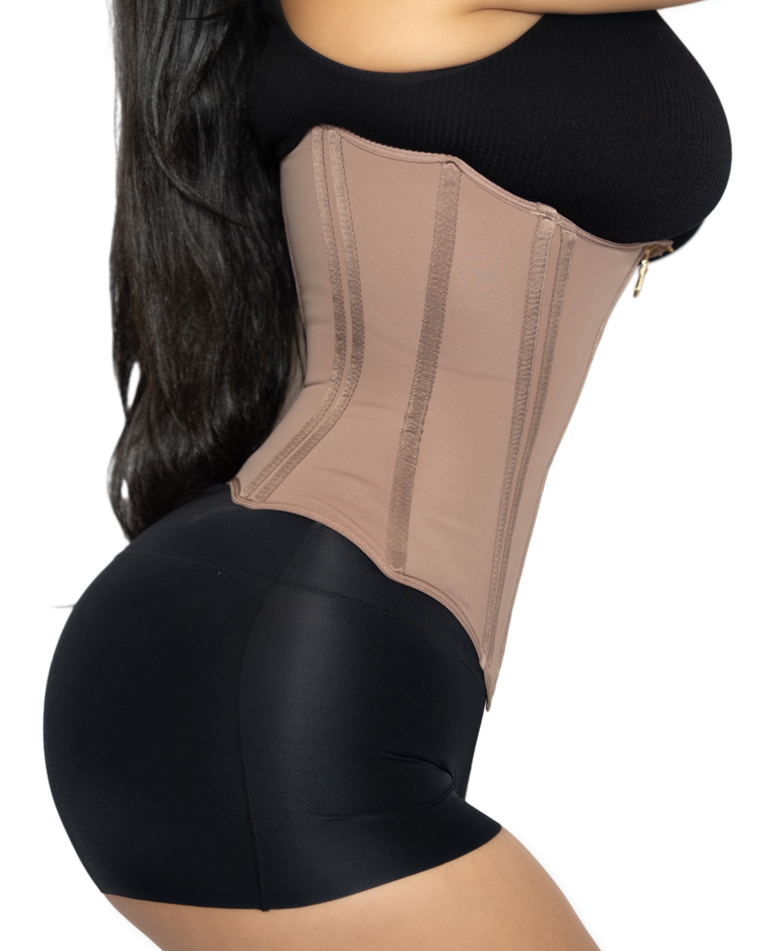 High-compression waist trainer for hourglass snatch and tummy control