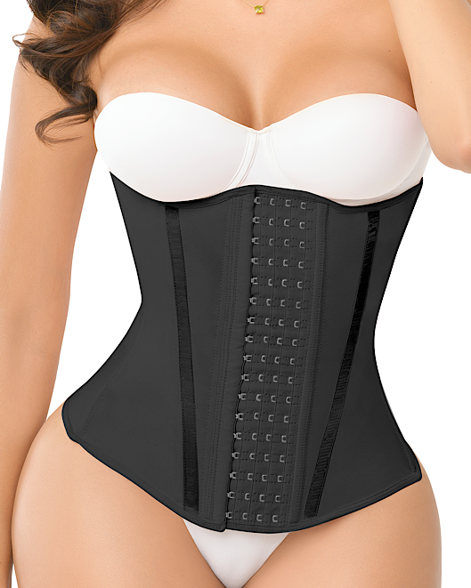 Extreme compression waist trainer – 4 row hook powernet shapewear for snatched waist