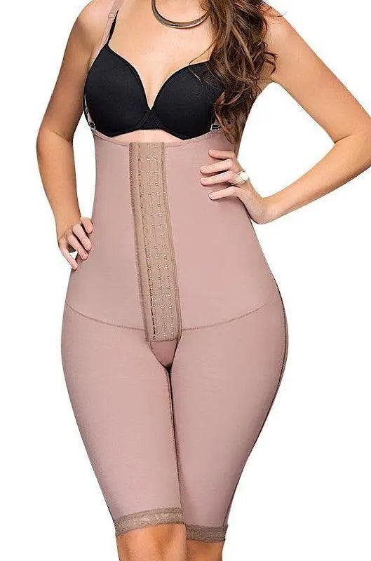 Knee length Post Surgery high back faja #09175 - Pretty Girl Curves Waist Trainers & Shapewear