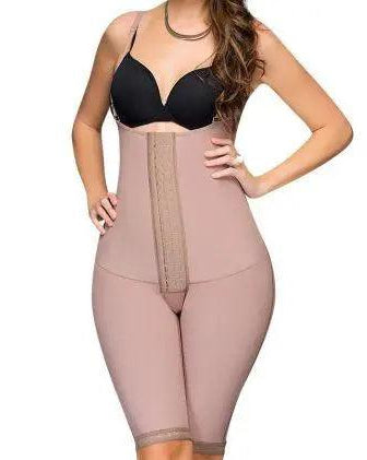 Knee length Post Surgery high back faja #09175 - Pretty Girl Curves Waist Trainers & Shapewear