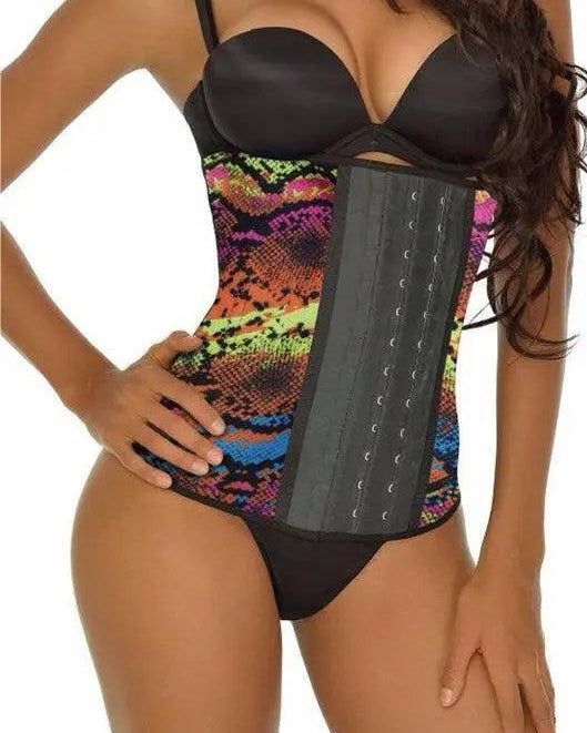 Latex Stylish Neon Snake Waist Trainer - Pretty Girl Curves Waist Trainers & Shapewear