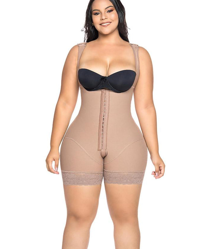 High Compression Colombian Faja #0214 – BBL recovery shapewear for curvy women, extra firm Colombian body shaper for waist and hourglass figure
