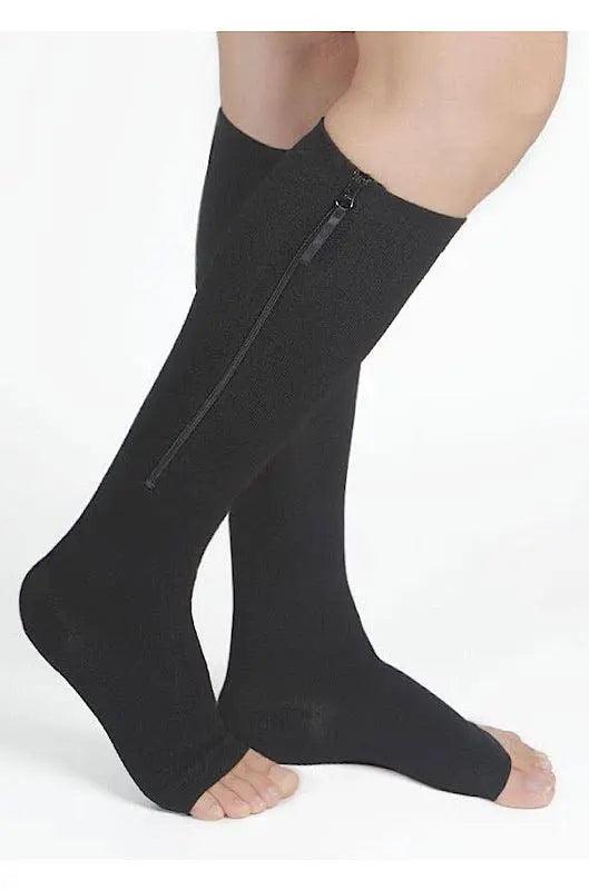 Mid Leg Zipper Anti Embolism Compression Socks - Pretty Girl Curves Waist Trainers & Shapewear