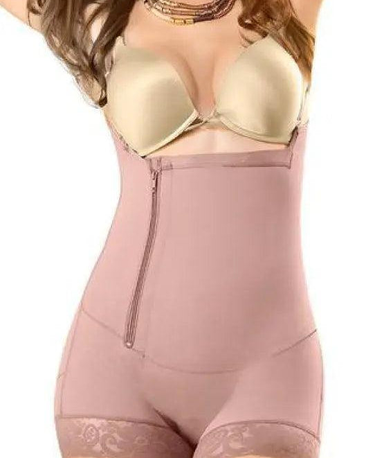 Mid thigh With side zipper #09046 - Pretty Girl Curves Waist Trainers & Shapewear