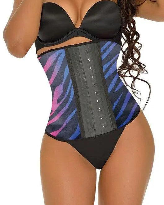 Multi Zebra Print Waist Trainer Short Torso #2026 - Pretty Girl Curves Waist Trainers & Shapewear