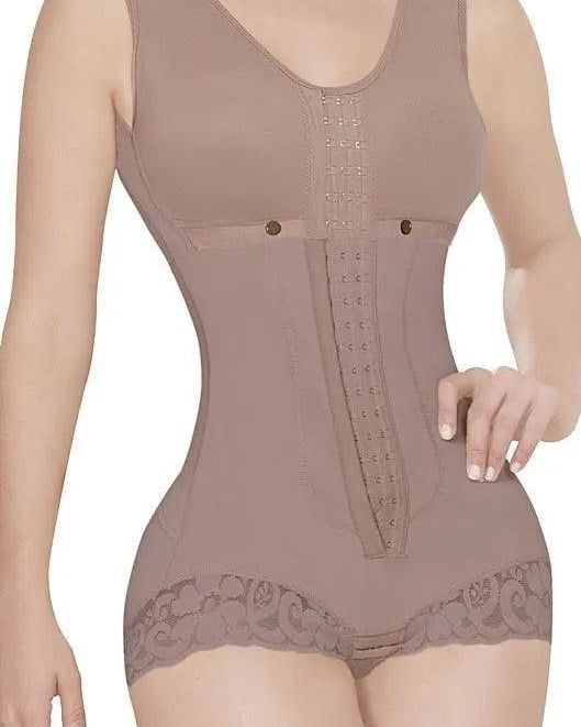 Short Style Compression Faja with bra and Back Coverage #6164 - Pretty Girl Curves Waist Trainers & Shapewear