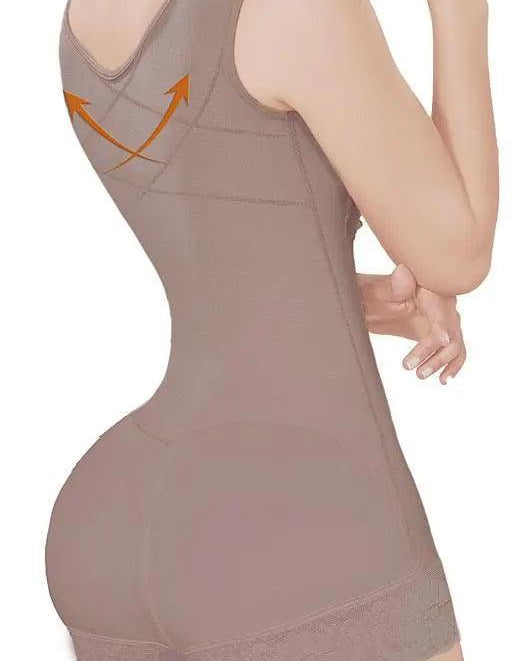 Short Style Compression Faja with bra and Back Coverage #6164 - Pretty Girl Curves Waist Trainers & Shapewear