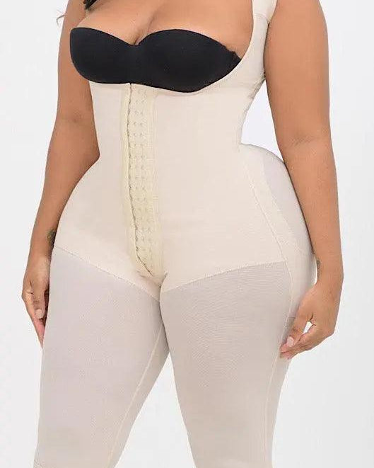 Stage 1 Curvy Body knee length Post Lipo BBL Faja #8464 - Pretty Girl Curves Waist Trainers & Shapewear