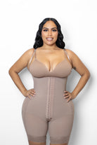 Hourglass Sculpt BBL Faja with full back coverage and zero butt compression – perfect for curvy or post-BBL bodies