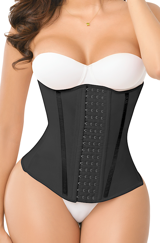 Extreme compression waist trainer – 4 row hook powernet shapewear for snatched waist
