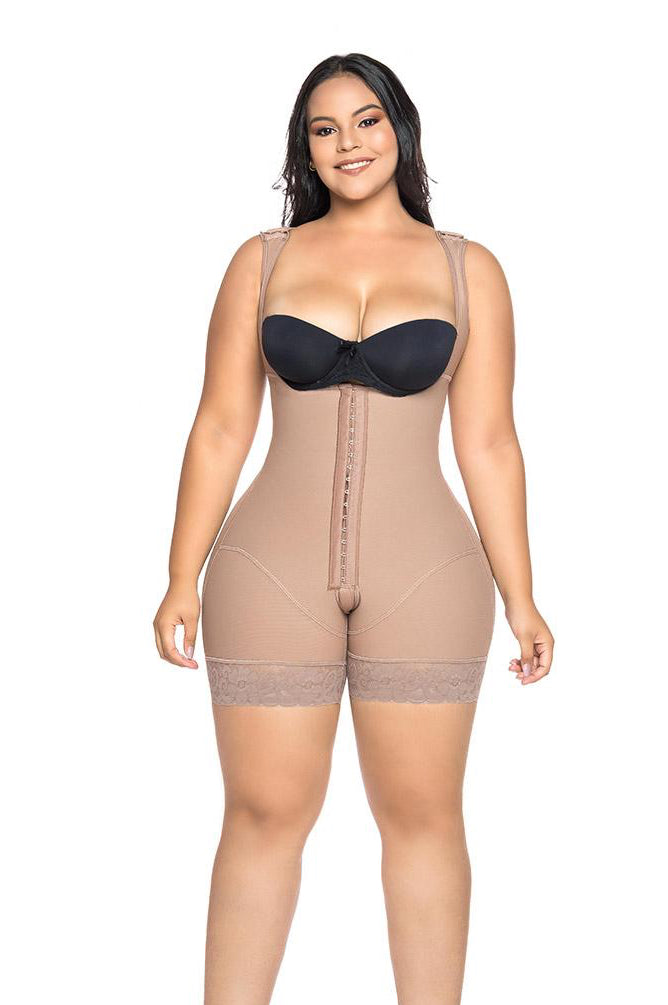 High Compression Colombian Faja #0214 – BBL recovery shapewear for curvy women, extra firm Colombian body shaper for waist and hourglass figure
