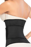 Black double compression waist trainer